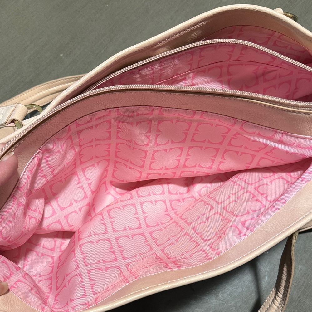 Liz Claiborne Blush Pink Shoulder Tote with Front Flap - Picture 7 of 12
